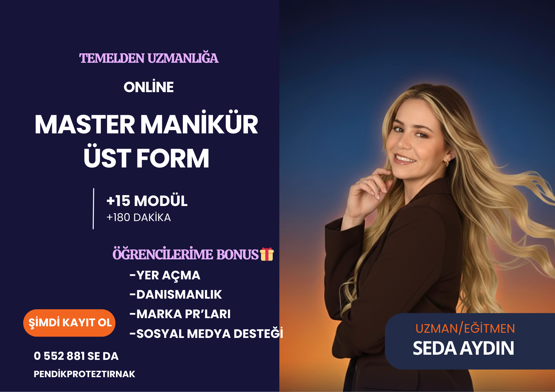 Manikür ve ÜSTFORM Eğitimi tanıtım kapak görseli